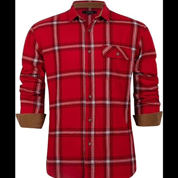 New Mens Flannel Sweater w Tags Plaid Button Closure - Picture 1 of 1